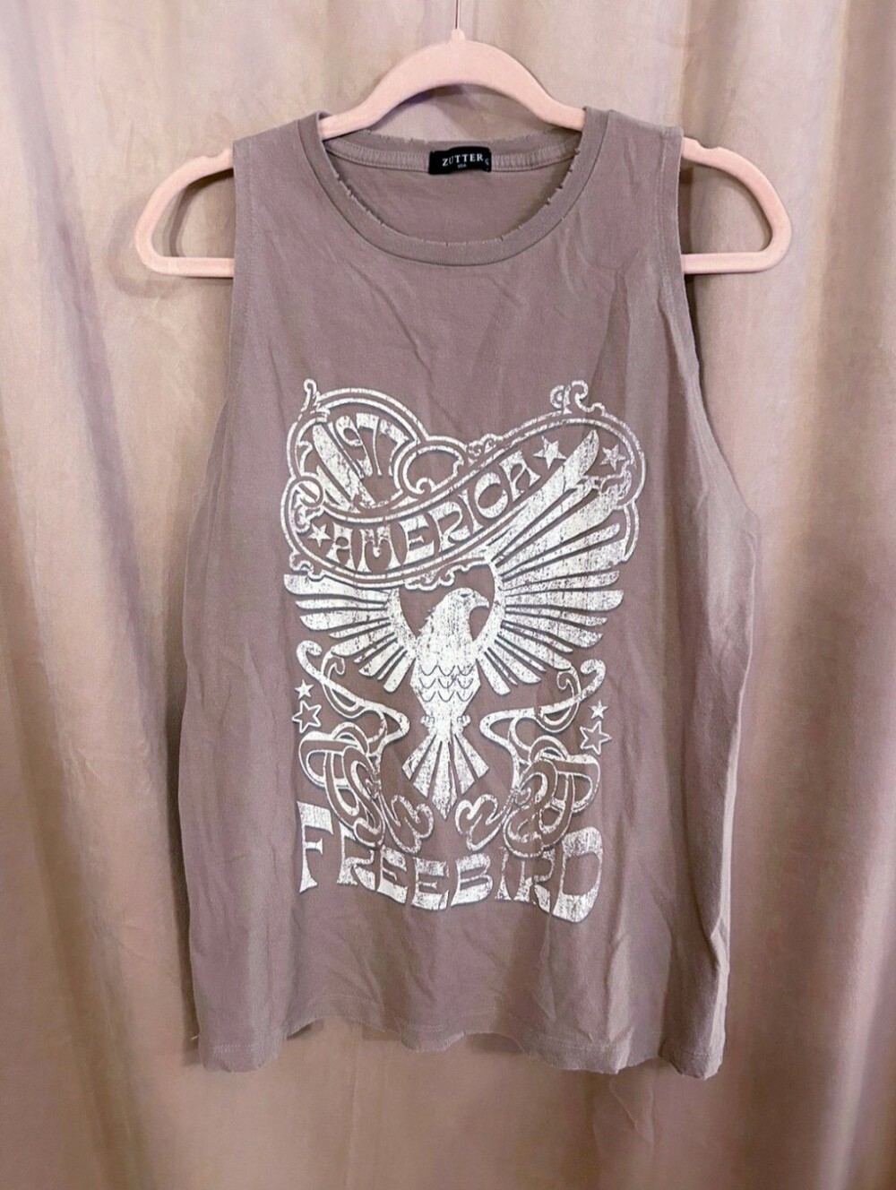 ZUTTER DISTRESSED GRAPHIC TANK